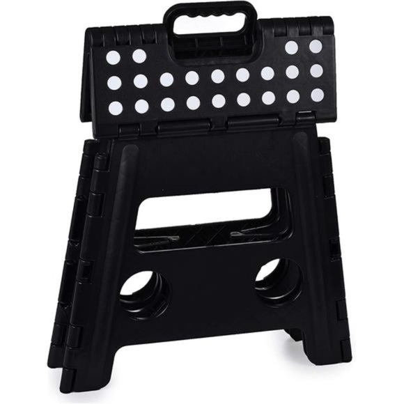 Folding Step Stool, 13 Inch - Anti-Skid Step Stool for Kids or Adults (Black) - Picture 2 of 7